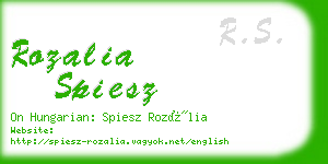 rozalia spiesz business card